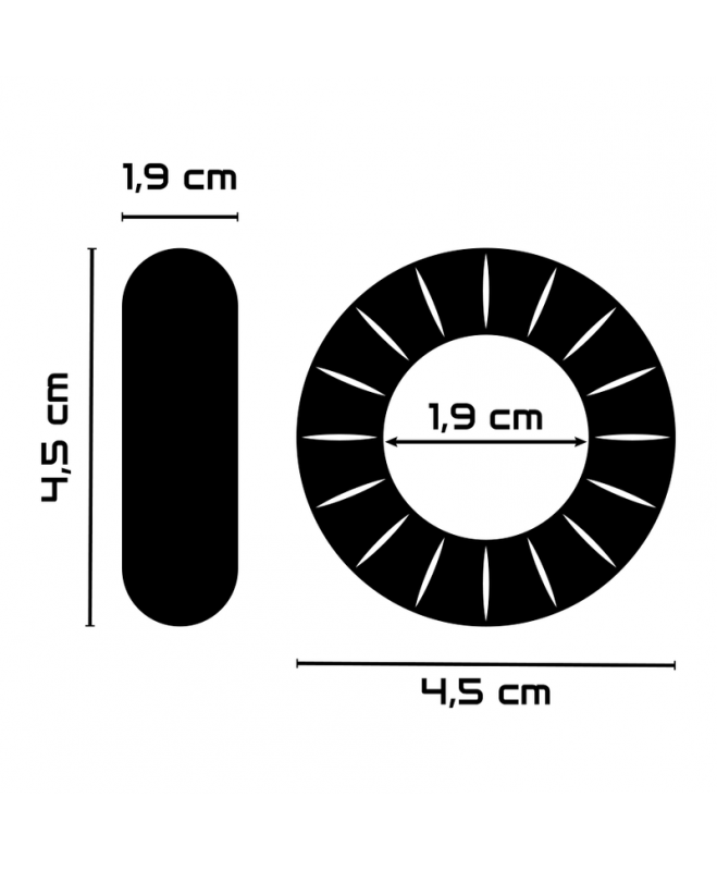 GALINGAS YPATINGI LANKSUS IR ATSPARUS VARPOS ŽIEDAS 4,5 cm PR07 CLEAR 4