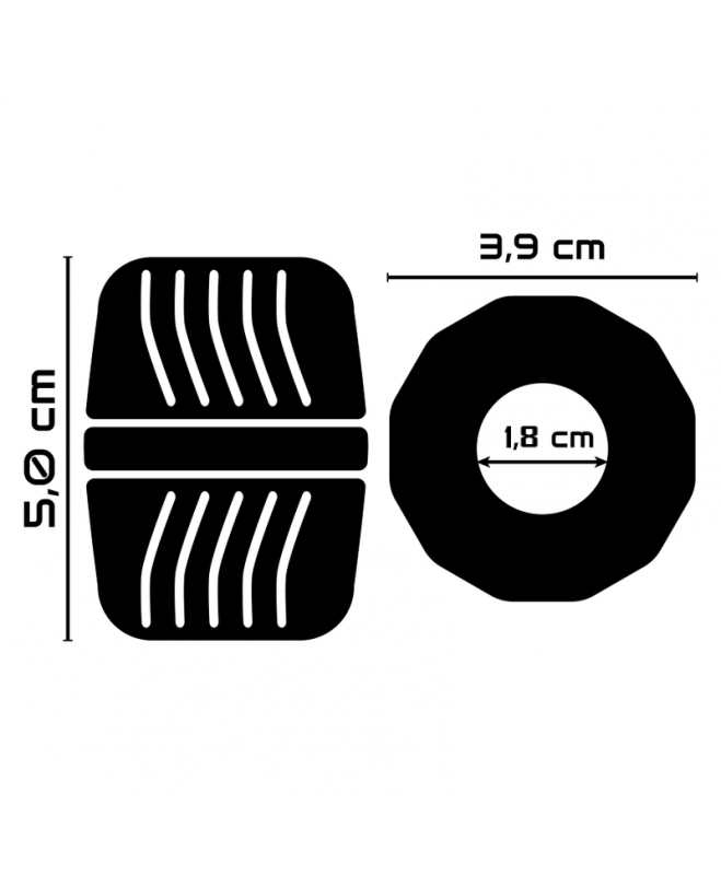 MAITINIMO Ypatingai lankstus ir ATSPARUS ŽIEDAS 5 CM PR 11 CLEAR 2