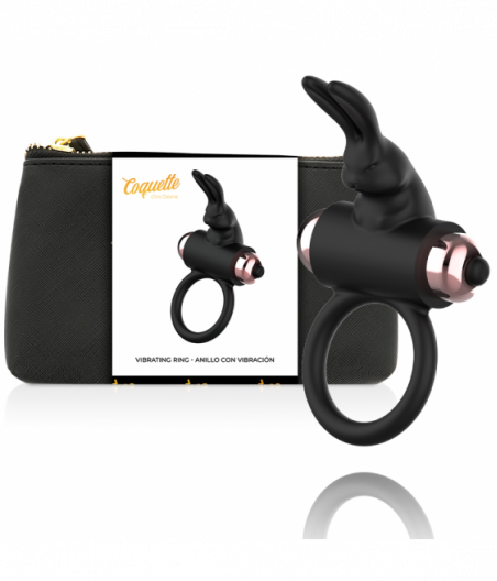 COQUETTE CHIC DESIRE - COCK RING WITH VIBRATOR BLACK/GOLD