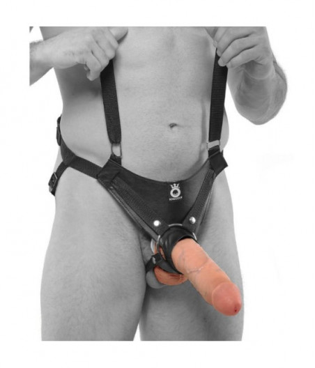 KING COCK 25.5 CM HOLLOW STRAP-ON SUSPENDER SYSTEM