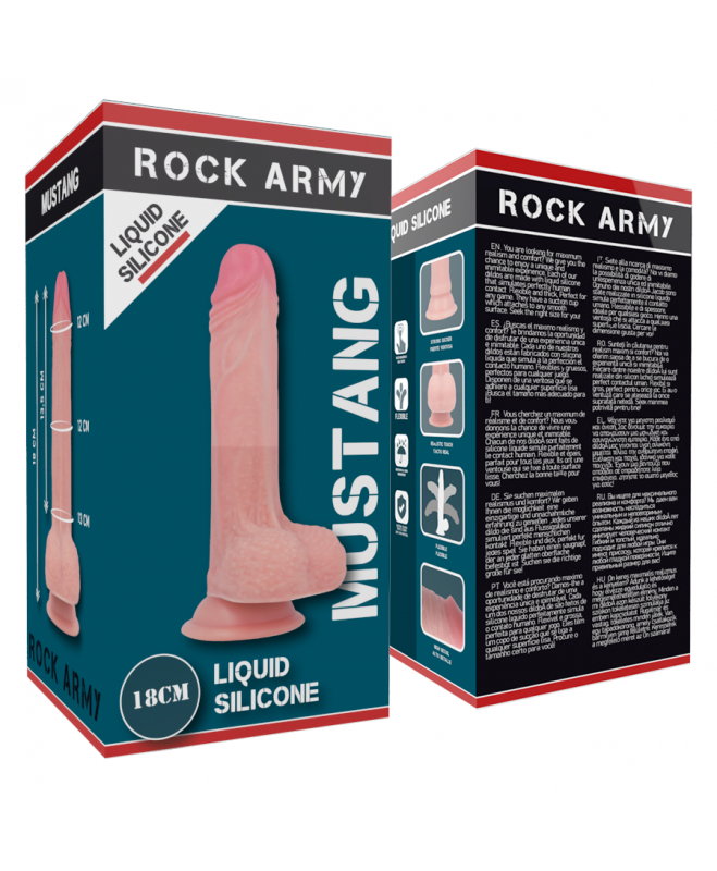 ROCKARMY LIQUID SILICONE PREMIUM MUSTANG REALISTIC 18cm 6