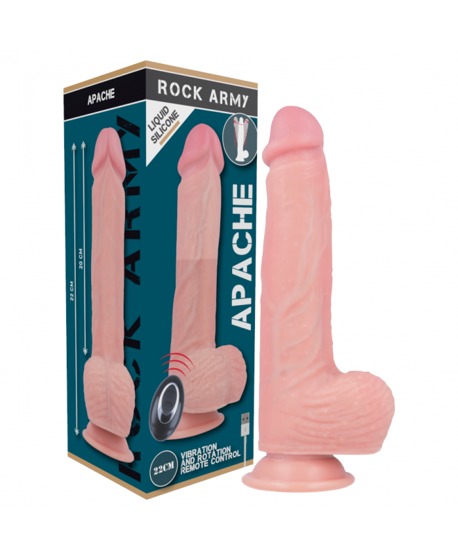 ROCKARMY LIQUID SILICONE VIBRATOR PREMIUM APACHE NUOTOLINIO VALDYMAS 20,5 CM 10