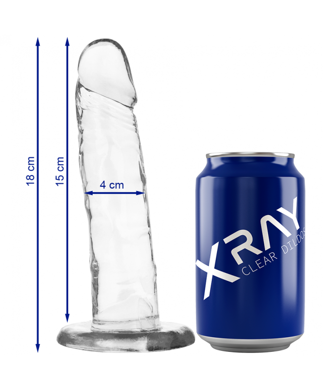 XRAY CLEAR COCK 18CM X 4CM XRAY CLEAR COCK 18CM X 4CM