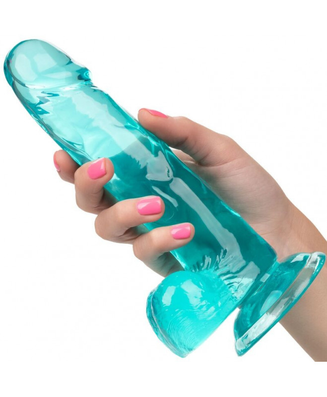 CALEX DYDIS QUEEN DILDO - MĖLYNAS 15,3 CM 4