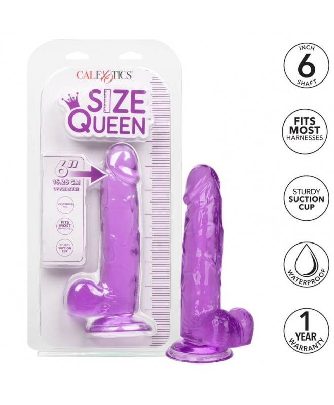 CALEX DYDŽIO QUEEN DILDO - PURPURINĖ 15,3 CM 2