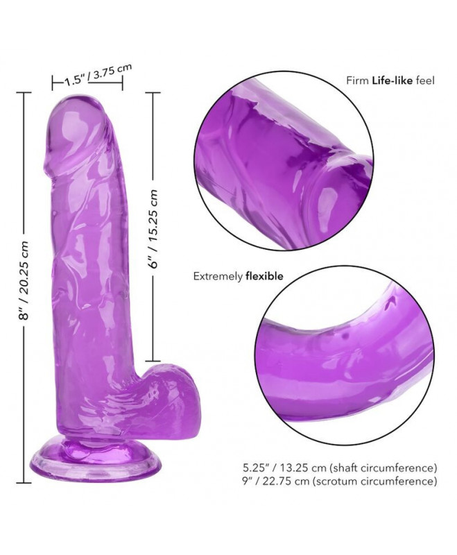 CALEX DYDŽIO QUEEN DILDO - PURPURINĖ 15,3 CM 6