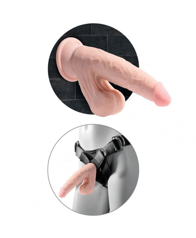 KING COCK PLUS 3D GAIŠIŲ SIUKČIAVIMO KAMULIAI 24,5 CM - ŠVIESTI ODOS 4