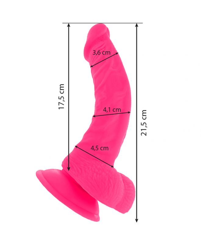 DIVERSIA FLEXIBLE VIBRING DILDO 21,5 CM - PURPURA 3