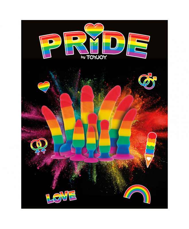 PRIDE - LGBT VĖLIAVA DILDO WAVE 17 CM 3