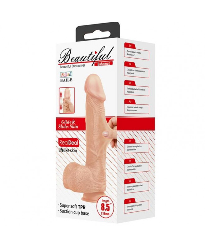 GRAŽUS SUSITIKIMAS BAHAMUT REALISTINIS IR LANKSTUSIS DILDO 21,8 CM - MĖSNYS 8