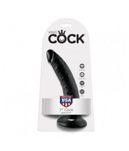 KING COCK 7" COCK BLACK 17.8 CM