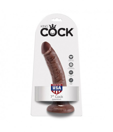 KING COCK 7" COCK CHOCOLATE 17.8 CM