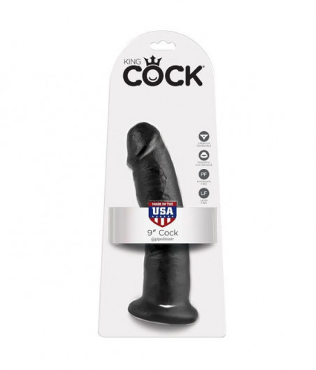 KING COCK 9" COCK BLACK 22.9 CM