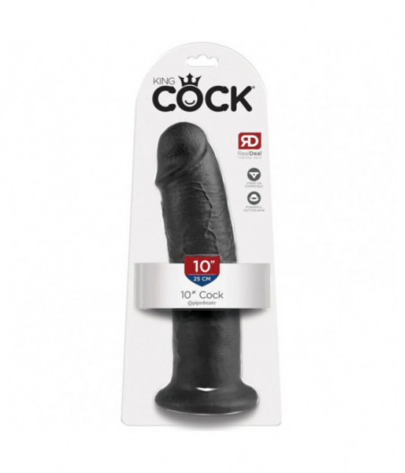 KING COCK 10" COCK BLACK 25 CM