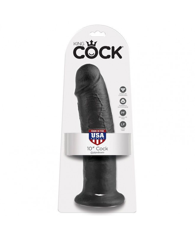 KING COCK 10" GAIDAS BLACK 25 CM 6