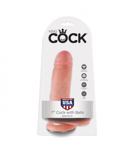 KING COCK 7" COCK FLESH WITH BALLS 17.8 CM