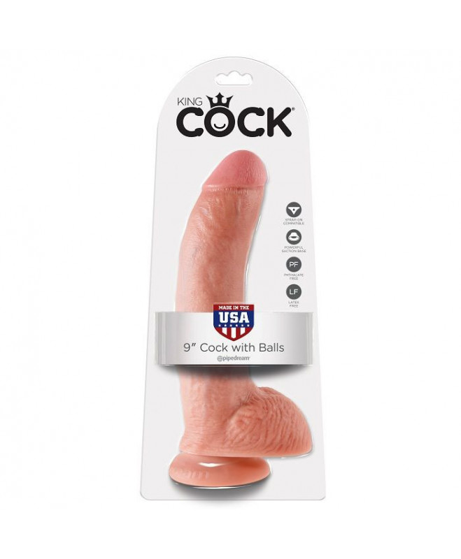 KING COCK 9" GAIDAS SU KAMULIAIS 22,9 CM