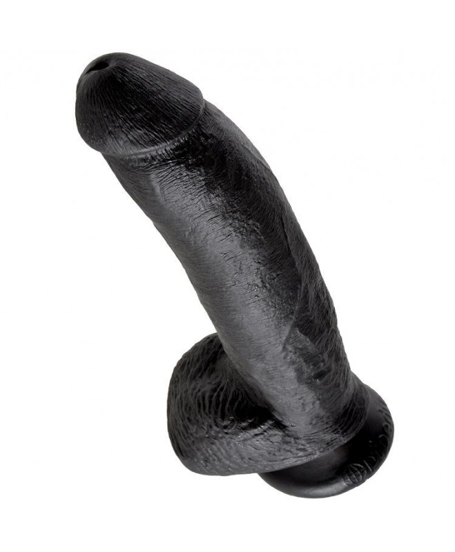 KING COCK 9" GAIDAS JUODAS SU KAMULIAIS 22,9 CM 4