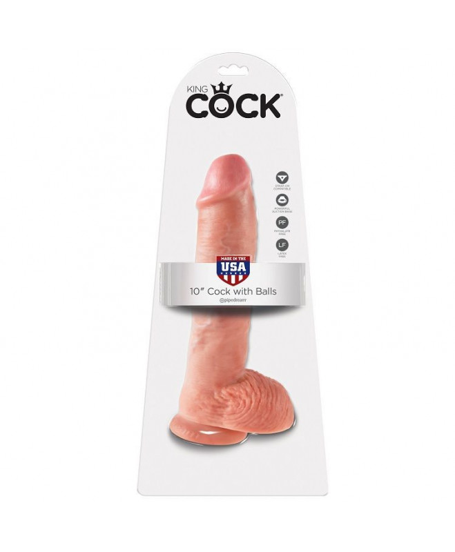 KING COCK 10" GAIDŽIO KŪNAS SU KAMULIAIS 26,5 cm