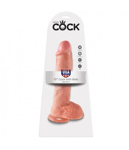 KING COCK 10" COCK FLESH WITH BALLS 26.5 CM