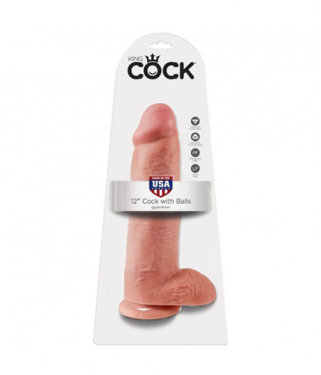 KING COCK 12" COCK FLESH WITH BALLS 30.48 CM