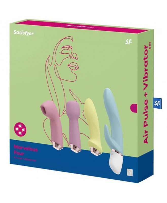 SATISFYER MARVELOUS FOUR – VIBRATORIAUS IR ORO IMPULSŲ RINKINYS 2