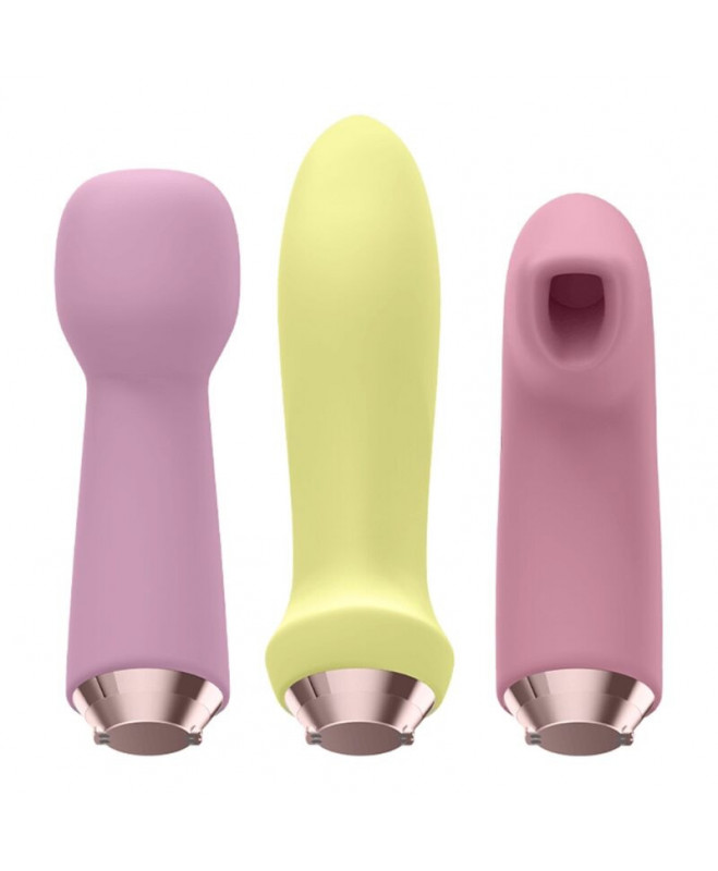 SATISFYER MARVELOUS FOUR – VIBRATORIAUS IR ORO IMPULSŲ RINKINYS 4