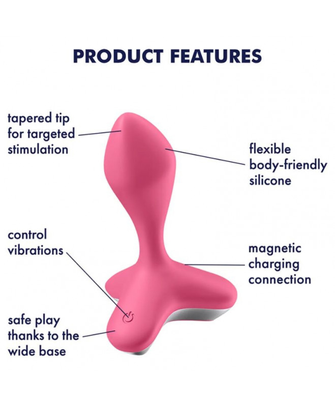 SATISFYER GAME CHANGER PLUG VIBRATOR - ROŽINĖ 4