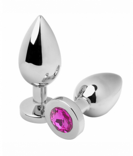 METALHARD ANAL PLUG DIAMOND PINK SMALL 5.71 CM