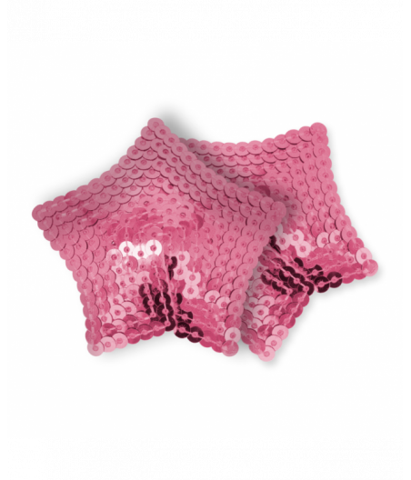 OHMAMA FETISH - PINK SEQUINED STAR NIPPLES COVERS