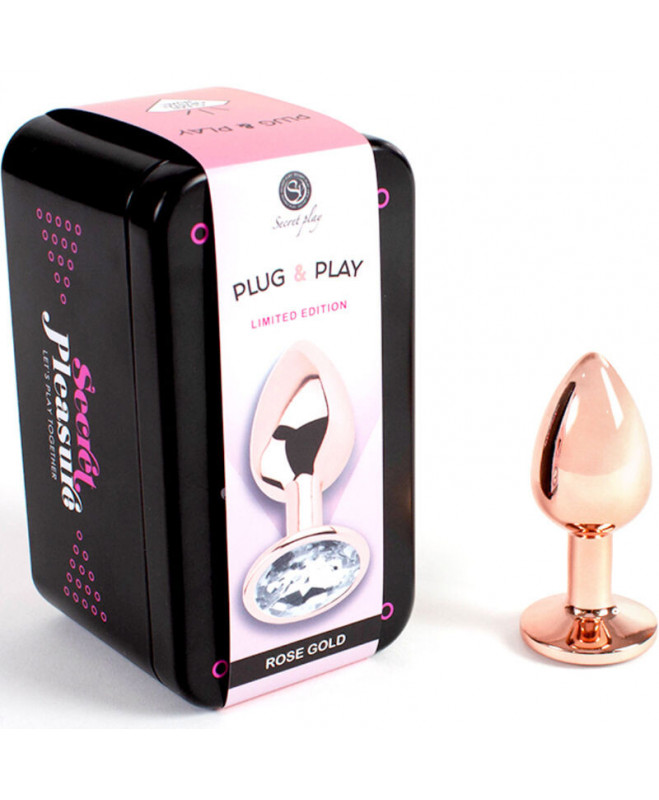 SECRET PLAY – METAL BUTT PPLG ROSE GOLD MAŽAS DYDIS 7 CM 2