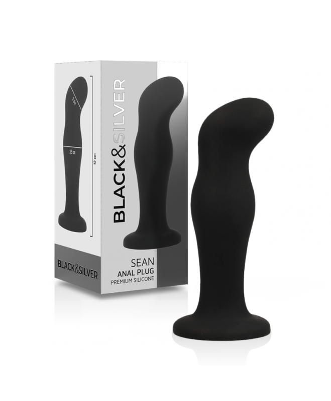 BLACK&SILVER - SEAN ANAL PLUG PREMIUM SILICONE BLACK 4