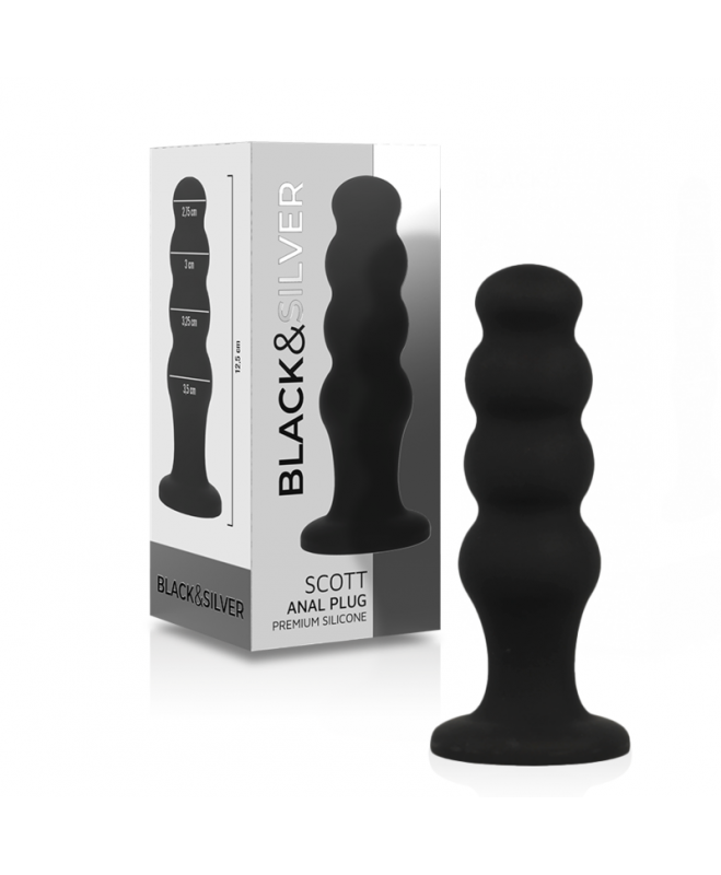 BLACK&SILVER – SCOTT ANALINIS KIŠTUKAS PREMIUM SILICONE BLACK 4