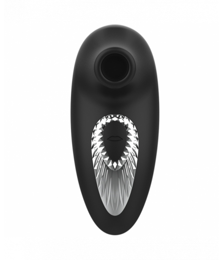 BLACK&SILVER - DRAKE DELUXE SUCKING VIBE RECHARGEABLE SILICONE