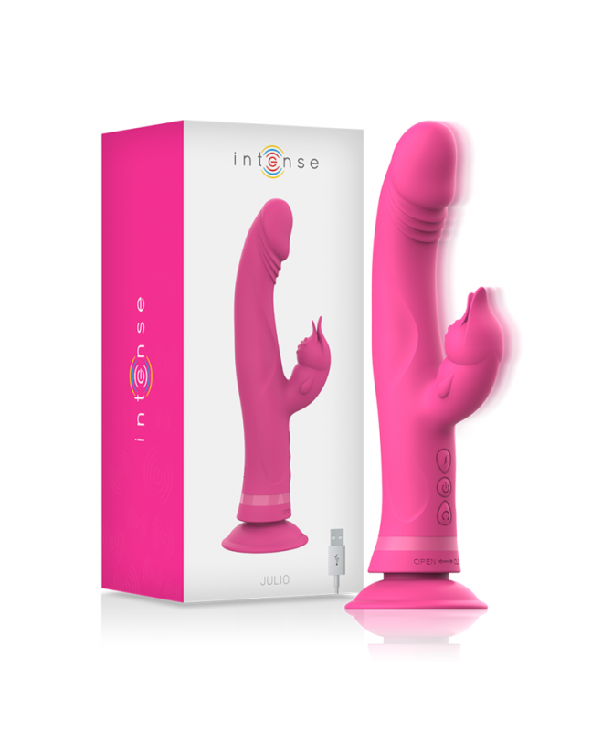 INTENSE - JULIO VIBRATOR RABBIT SILICONE PINK