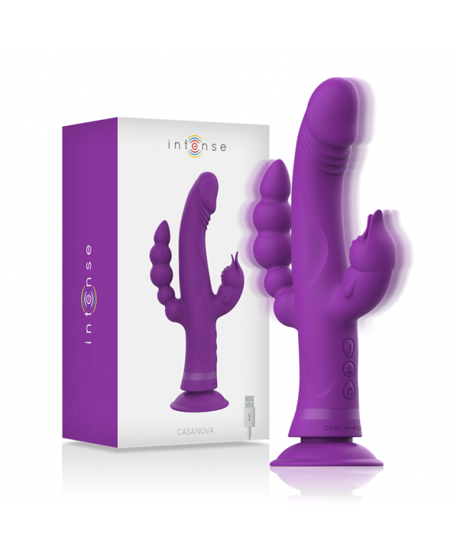 INTENSE – CASANOVA VIBRATOR RABBIT SILICONE TRILE ENGINE PURPLE