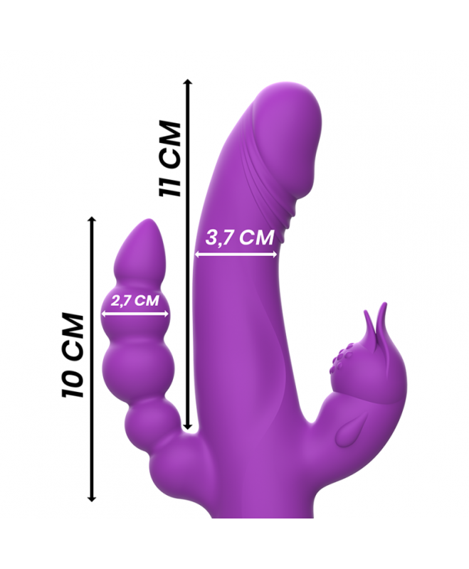 INTENSE – CASANOVA VIBRATOR RABBIT SILICONE TRILE ENGINE PURPLE 3