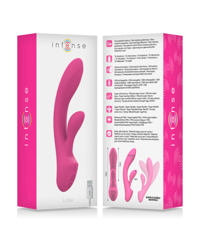 INTENSE - LUIGI VIBRATOR RABBIT SILICONE PINK 7