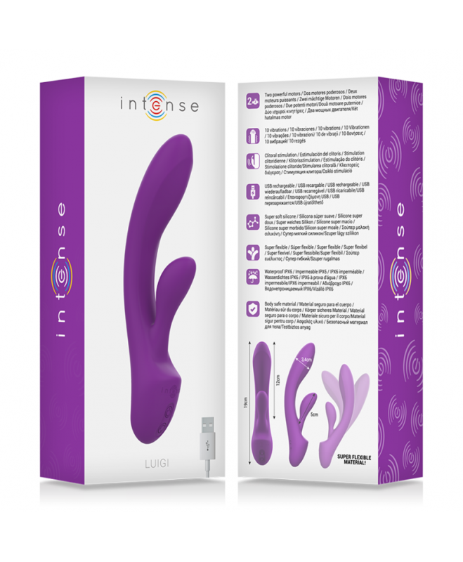 INTENSE - LUIGI VIBRATOR RABBIT SILICONE PURPLE 7