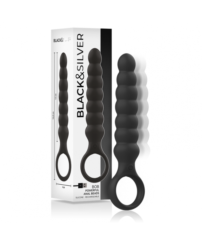 BLACK&SILVER - BOB POWERFUL ANAL BEADS SILICONE 2