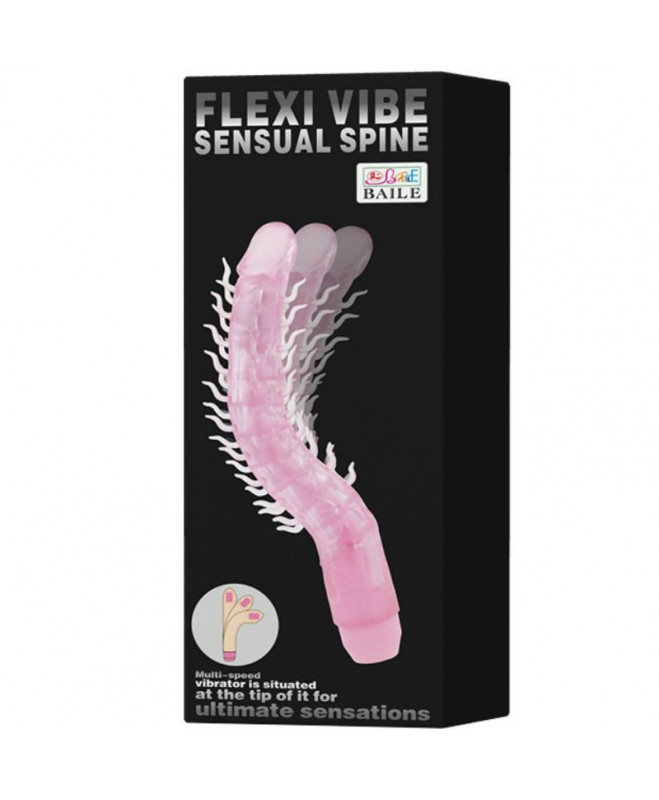 FLEXI VIBE SENSUAL STUburas, lenkiamas, vibruojantis DILDO 23,5 CM 7