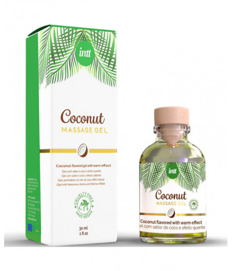 INTT - VEGAN MASSAGE GEL WITH COCONUT FLAVOR AND HEATING EFFECT 30 ML
