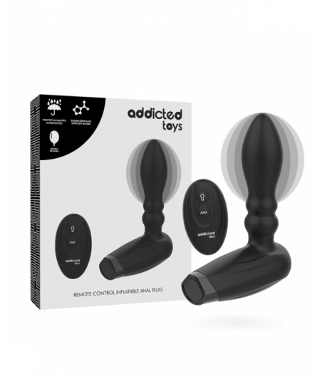 ADDICTED TOYS INFLATABLE REMOTE CONTROL PLUG - 10 MODES OF VIBRATION