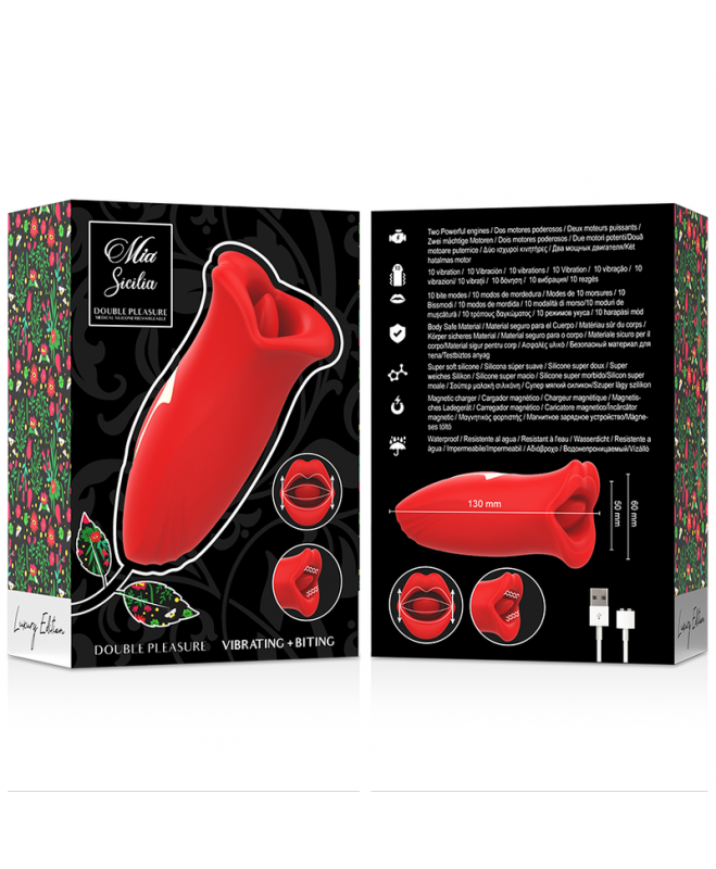 MIA - SICILIA DOUBLE PEASURE VIBRATING + BITING 8