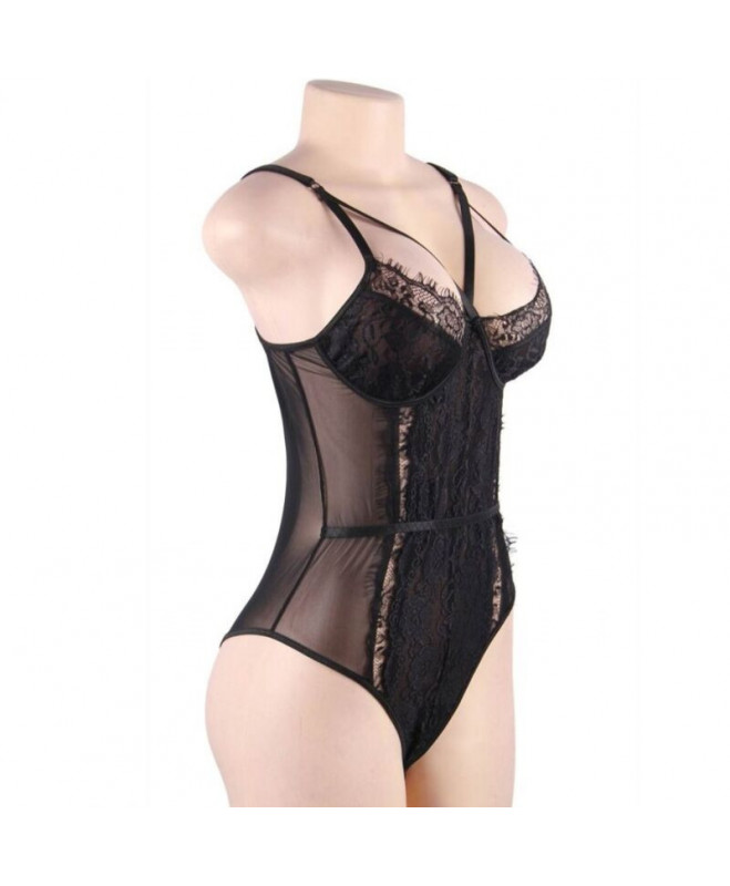 Karalienės apatinis trikotažas TEDDY BLACK LACE S/M 3