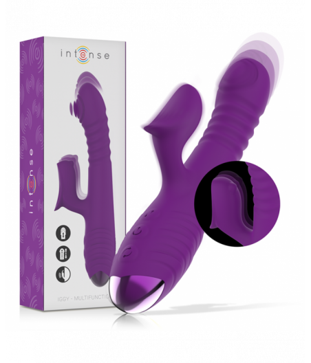 INTENSE - IGGY MULTIFUNCTION RECHARGEABLE VIBRATOR UP & DOWN WITH CLITORAL STIMULATOR