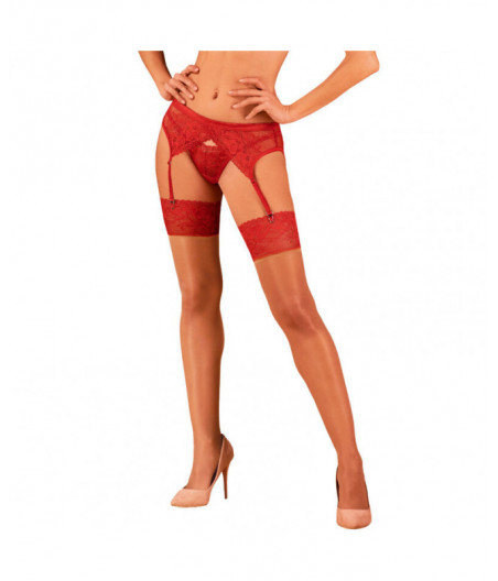 OBSESSIVE LACELOVE STOCKINGS RED