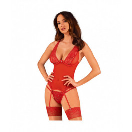 OBSESSIVE - LACELOVE CORSET RED XS/S