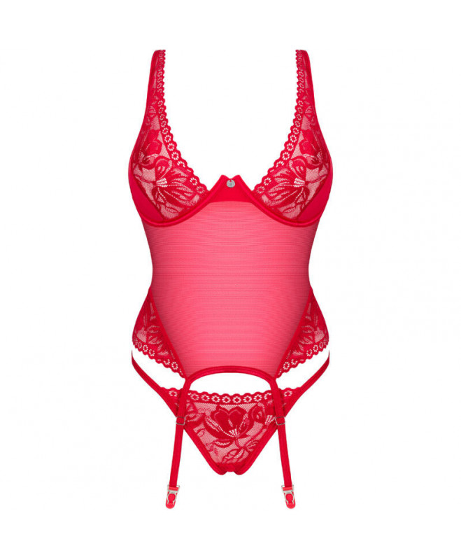 OBSESSIVE - LACELOVE CORSET RED XS/S 5