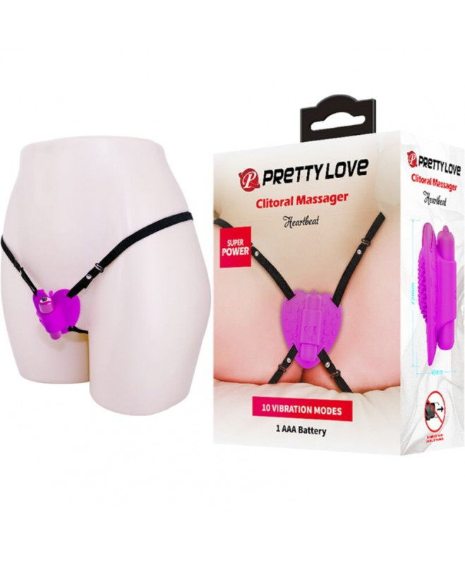 PRETTY LOVE – CLITORAL MASAGER HEARTBEAT 10 VIBRATION MODE PURPLE